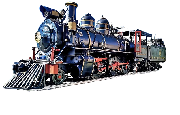 Imagem de uma locomotiva a vapor vintage